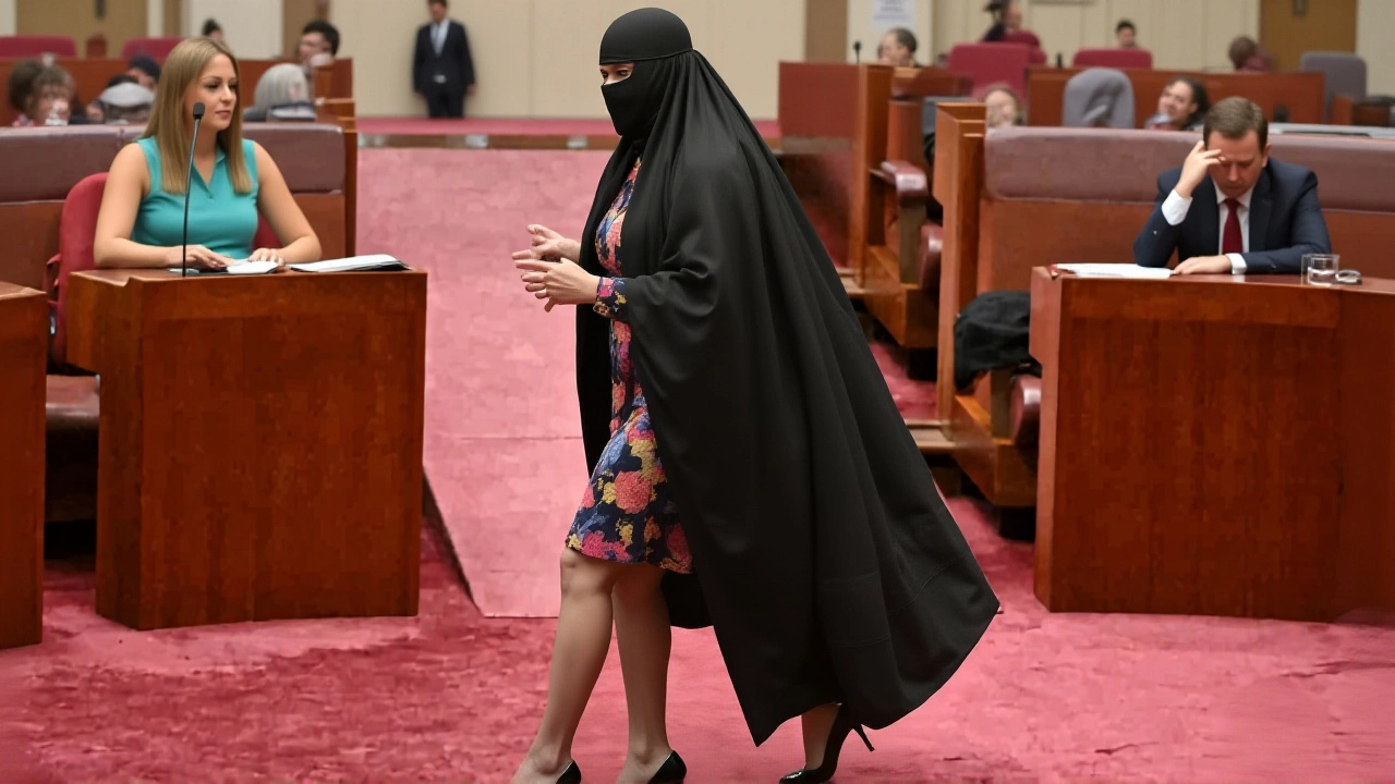 Senator Pauline Hanson Wears Burqa in Parliament After Bill Blocked, Sparks Outrage